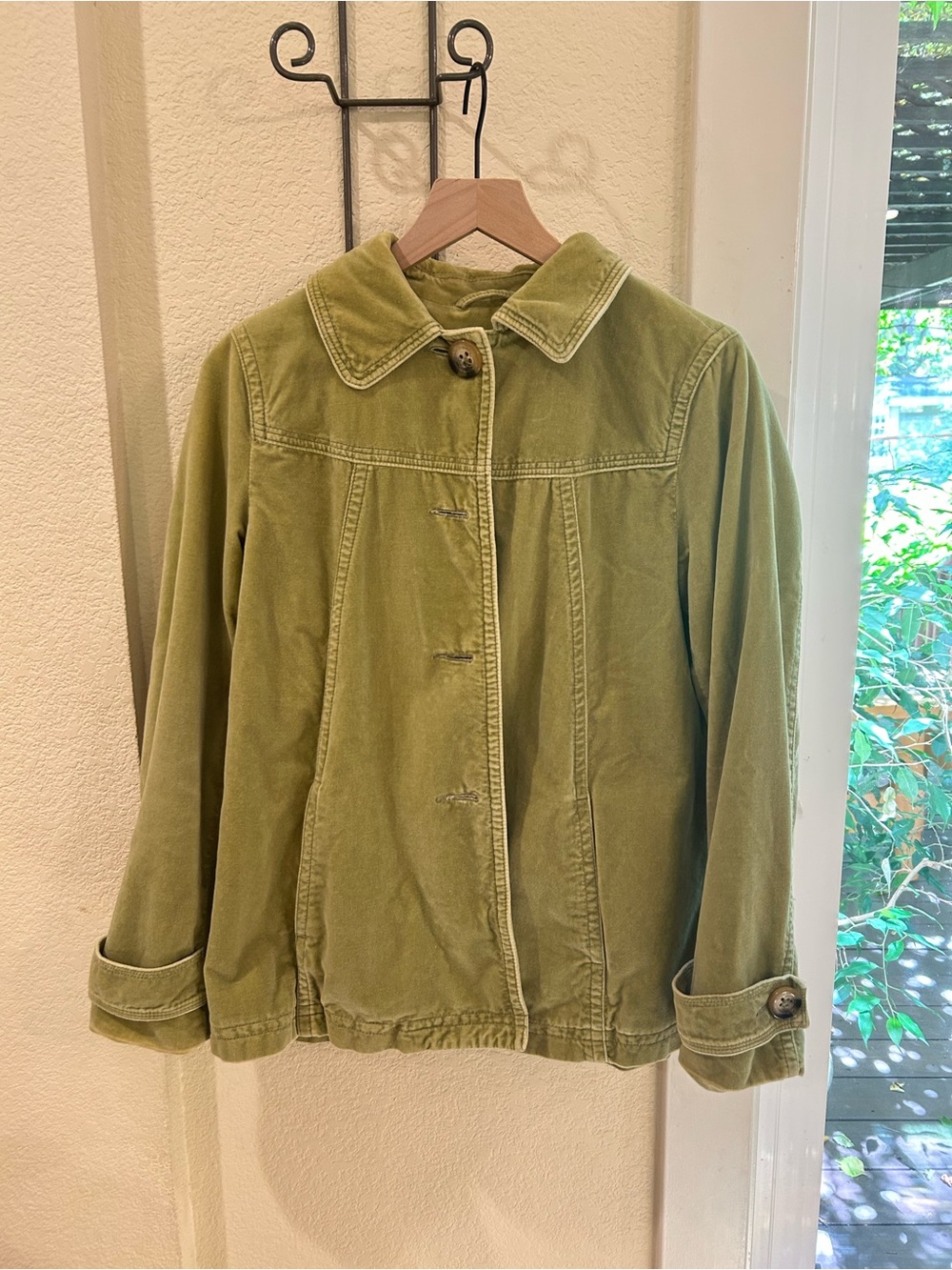 Boden Green Velveteen Jacket